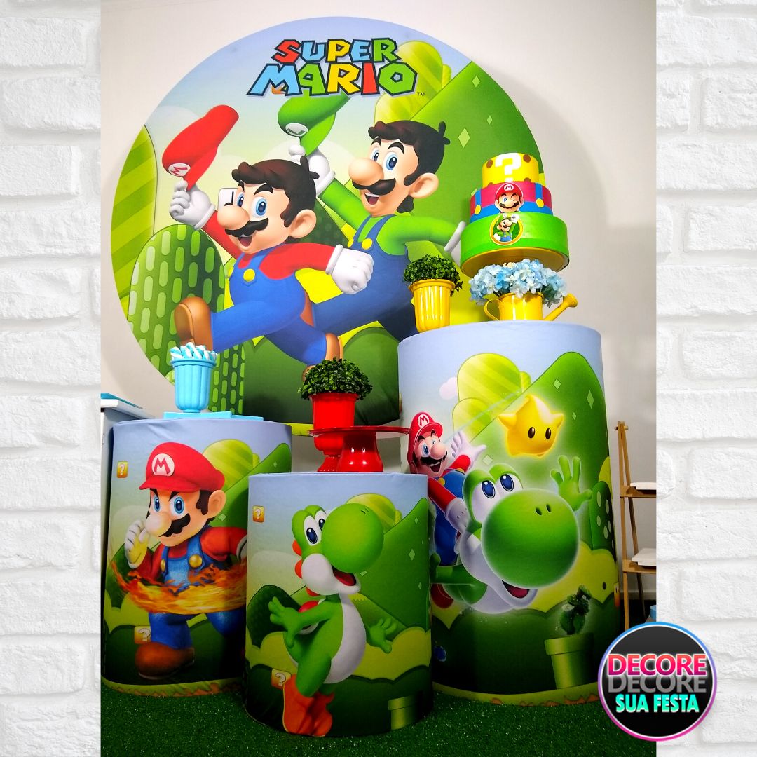 ALUGUEL Decoração Super Mário Bros - Pegue e Monte